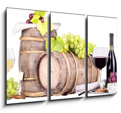 Obraz 3D tdln - 105 x 70 cm F_BB54361772 - champagne, red and white wine