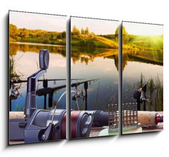 Obraz 3D tdln - 105 x 70 cm F_BB55239713 - fishing on the lake