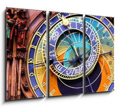 Obraz 3D tdln - 105 x 70 cm F_BB55878390 - Close up of the Prague astronomical clock, Czech Republic