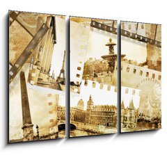 Obraz 3D tdln - 105 x 70 cm F_BB5706453 - Parisian memories -  old photo- album