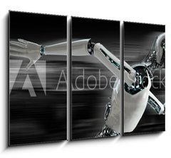 Obraz 3D tdln - 105 x 70 cm F_BB57973236 - robot android runnning speed concept