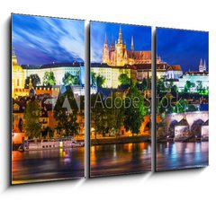 Obraz 3D tdln - 105 x 70 cm F_BB58144488 - Night scenery of Prague, Czech Republic