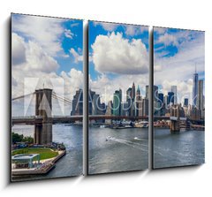 Obraz 3D tdln - 105 x 70 cm F_BB58405422 - New York City in the glow of sunset