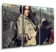 Obraz 3D tdln - 105 x 70 cm F_BB58750252 - Fashion woman outdoor