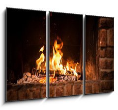 Obraz 3D tdln - 105 x 70 cm F_BB59025848 - Fire in fireplace