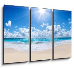 Obraz 3D tdln - 105 x 70 cm F_BB59945856 - tropical beach and sea - landscape - tropick ple a moe