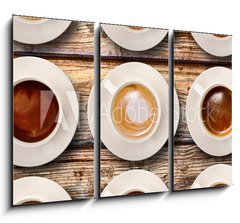 Obraz 3D tdln - 105 x 70 cm F_BB61202089 - tazzine di caff   collage su legno