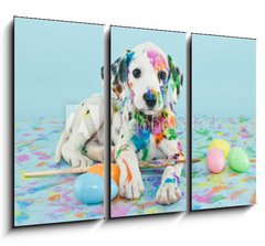Obraz   Easter Dalmatain Puppy, 105 x 70 cm
