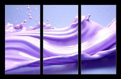 Obraz 3D tdln - 105 x 70 cm F_BB628987228 - Abstract purple fluid art in bright colors. Lavender background for advertising cosmetic products.Generative Ai content.