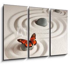 Obraz 3D tdln - 105 x 70 cm F_BB63675122 - Zen rocks with butterfly - Zen skly s motlem