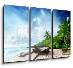 Obraz 3D tdln - 105 x 70 cm F_BB64554088 - sunset on Seychelles beach