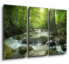 Obraz 3D tdln - 105 x 70 cm F_BB65985516 - forest waterfall