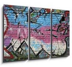 Obraz 3D tdln - 105 x 70 cm F_BB66060537 - abstract background graffiti