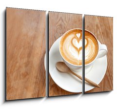 Obraz 3D tdln - 105 x 70 cm F_BB67261349 - Cup of latte coffee