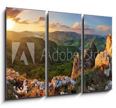 Obraz 3D tdln - 105 x 70 cm F_BB67727848 - Rocky moutain at sunset - Slovakia - Skaln moutain pi zpadu slunce