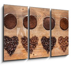 Obraz   Coffee Beans and Ground Coffee, 105 x 70 cm