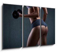 Obraz 3D tdln - 105 x 70 cm F_BB68575328 - Very sexy young beautiful ass in thong. Beautiful athletic woman