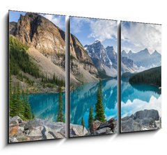 Obraz 3D tdln - 105 x 70 cm F_BB69158438 - Moraine lake rocky mountain panorama