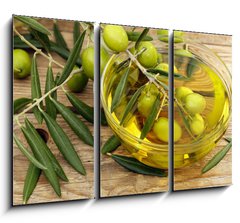 Obraz 3D tdln - 105 x 70 cm F_BB69210811 - olive oil and olives