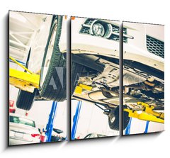 Obraz 3D tdln - 105 x 70 cm F_BB69826596 - Lifted Car Maintenance