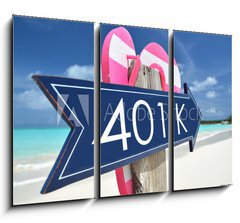 Obraz 3D tdln - 105 x 70 cm F_BB70170956 - 401k arrow on the beach - 401k ipky na pli