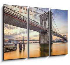Obraz 3D tdln - 105 x 70 cm F_BB72094444 - Brooklyn Bridge over the East River in New York City