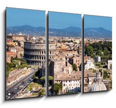 Obraz 3D tdln - 105 x 70 cm F_BB72183112 - Ariel view of Rome: including the Colosseum and Roman Forum..