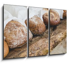 Obraz 3D tdln - 105 x 70 cm F_BB72205297 - Delicious bread on the table