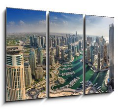 Obraz 3D tdln - 105 x 70 cm F_BB72238284 - DUBAI, UAE - OKTOBER 10: Modern buildings in Dubai Marina, Dubai