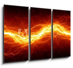 Obraz 3D tdln - 105 x 70 cm F_BB72936590 - Abstract hot fire lightning - Abstraktn hork por blesk