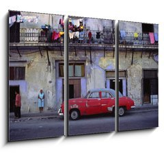 Obraz 3D tdln - 105 x 70 cm F_BB7313323 - street picture of habana