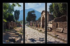 Obraz 3D tdln - 105 x 70 cm F_BB73530292 - Pompeii and Vesuvio