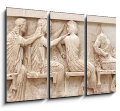 Obraz 3D tdln - 105 x 70 cm F_BB73668274 - Ancient Greek Temple Frieze detail, Delhpi, Greece