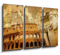Obraz 3D tdln - 105 x 70 cm F_BB74103258 - great Roman empire - conceptual collage in retro style