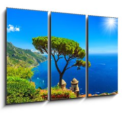 Obraz 3D tdln - 105 x 70 cm F_BB74374074 - Summer landscape and ornamental garden,Ravello,Amalfi,Italy