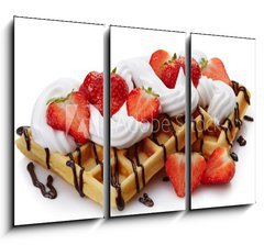 Obraz 3D tdln - 105 x 70 cm F_BB74547805 - Belgian waffles - Belgick vafle