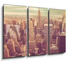 Obraz 3D tdln - 105 x 70 cm F_BB74609709 - Manhattan with vintage tone