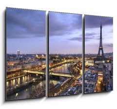 Obraz   Panorama de la ville de Paris avec la Tour Eiffel, 105 x 70 cm