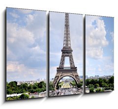 Obraz 3D tdln - 105 x 70 cm F_BB75750438 - Eiffel Tower, Paris - Eiffelova v, Pa