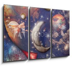 Obraz 3D tdln - 105 x 70 cm F_BB76288631 - Dark galaxy