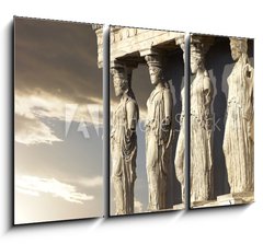 Obraz 3D tdln - 105 x 70 cm F_BB76623104 - Caryatids, erechtheum temple on Acropolis of Athens, Greece