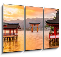 Obraz 3D tdln - 105 x 70 cm F_BB77248039 - Miyajima Torii gate, Japan.