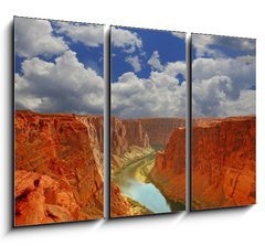 Obraz 3D třídílný - 105 x 70 cm F_BB7769191 - Water in the Beginning of the Grand Canyon