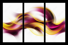 Obraz   Beautiful Yellow Waves On a White Background, 105 x 70 cm