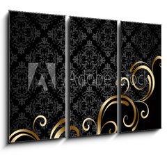 Obraz   Black and golden background 3, 105 x 70 cm