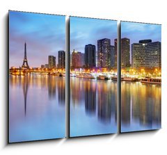 Obraz 3D tdln - 105 x 70 cm F_BB78160118 - Paris skyline with Eiffel tower in background