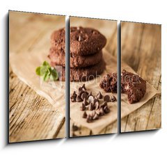 Obraz 3D tdln - 105 x 70 cm F_BB78546339 - Double chocolate chip cookies - Dvojit okoldov cookie