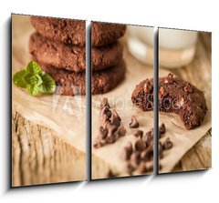 Obraz 3D tdln - 105 x 70 cm F_BB78547731 - Double chocolate chip cookies - Dvojit okoldov cookie