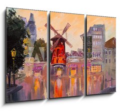 Obraz 3D tdln - 105 x 70 cm F_BB79670064 - Oil painting cityscape