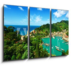 Obraz 3D tdln - 105 x 70 cm F_BB80192742 - Portofino village on Ligurian coast, Italy